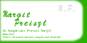 margit preiszl business card